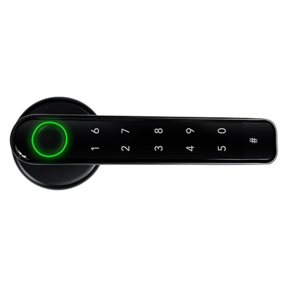 Foto 2 pulgar | Cerradura Inteligente Rocket House RH-SAFE Negra Manija Reversible