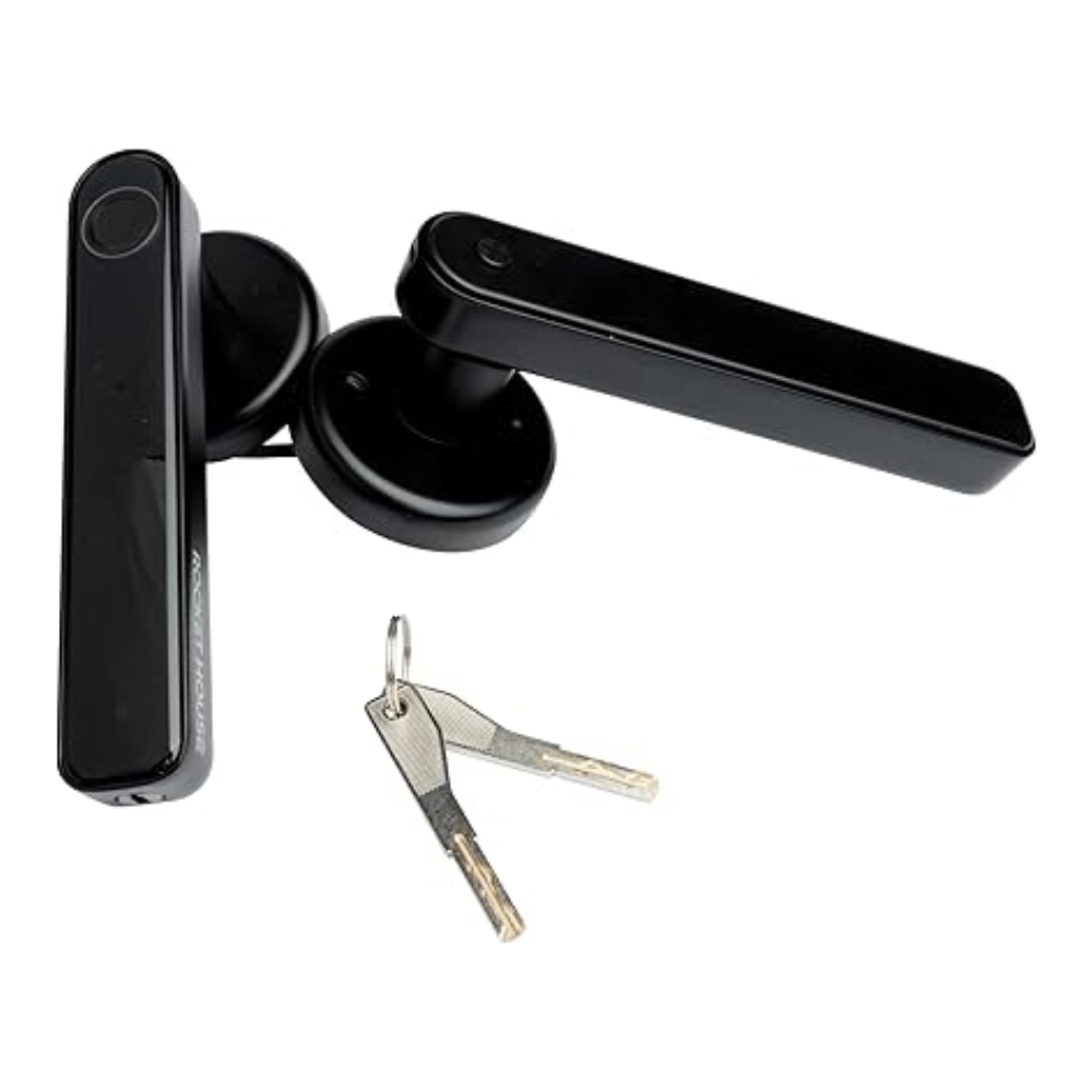 Foto 5 pulgar | Cerradura Inteligente Rocket House RH-SAFE Negra Manija Reversible