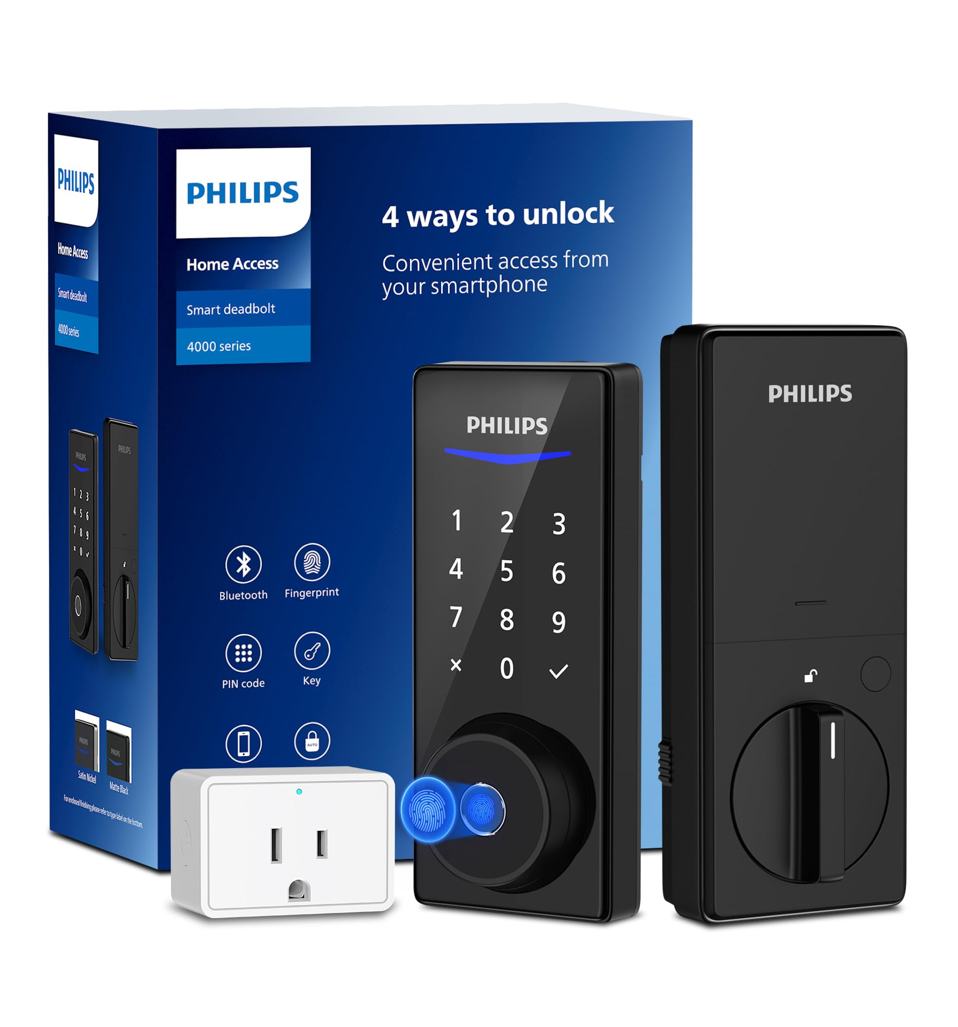 Cerradura De Puerta Inteligente Philips Con Entrada Wi-fi Sin Llave Con Huella Digital - Venta Internacional.