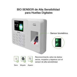 Foto 3 | Reloj Checador De Huella Digital Eo Safe Imports Esi-16139 Blanco