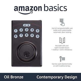 Foto 2 | Cerradura con Botones Amazon Basics para Puerta-Venta Internacional