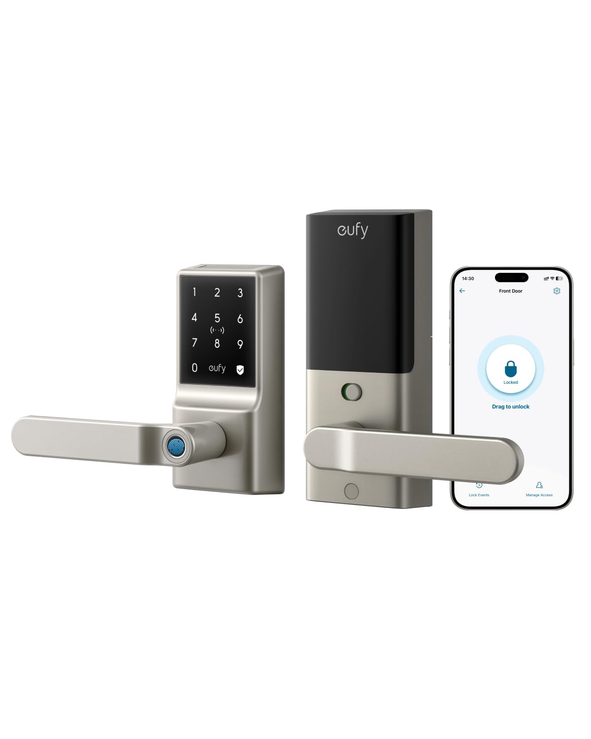 Foto 2 pulgar | Huella Digital Sin Llave Smart Lever Lock Eufy C33 Con Wi-fi - Venta Internacional.