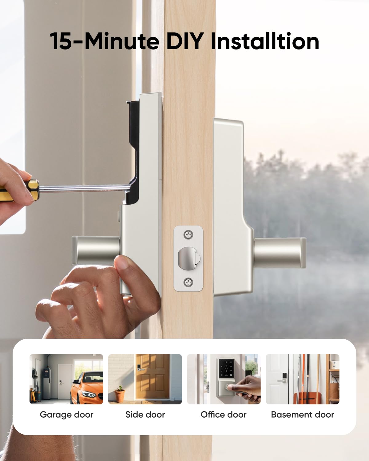 Foto 6 pulgar | Huella Digital Sin Llave Smart Lever Lock Eufy C33 Con Wi-fi - Venta Internacional.