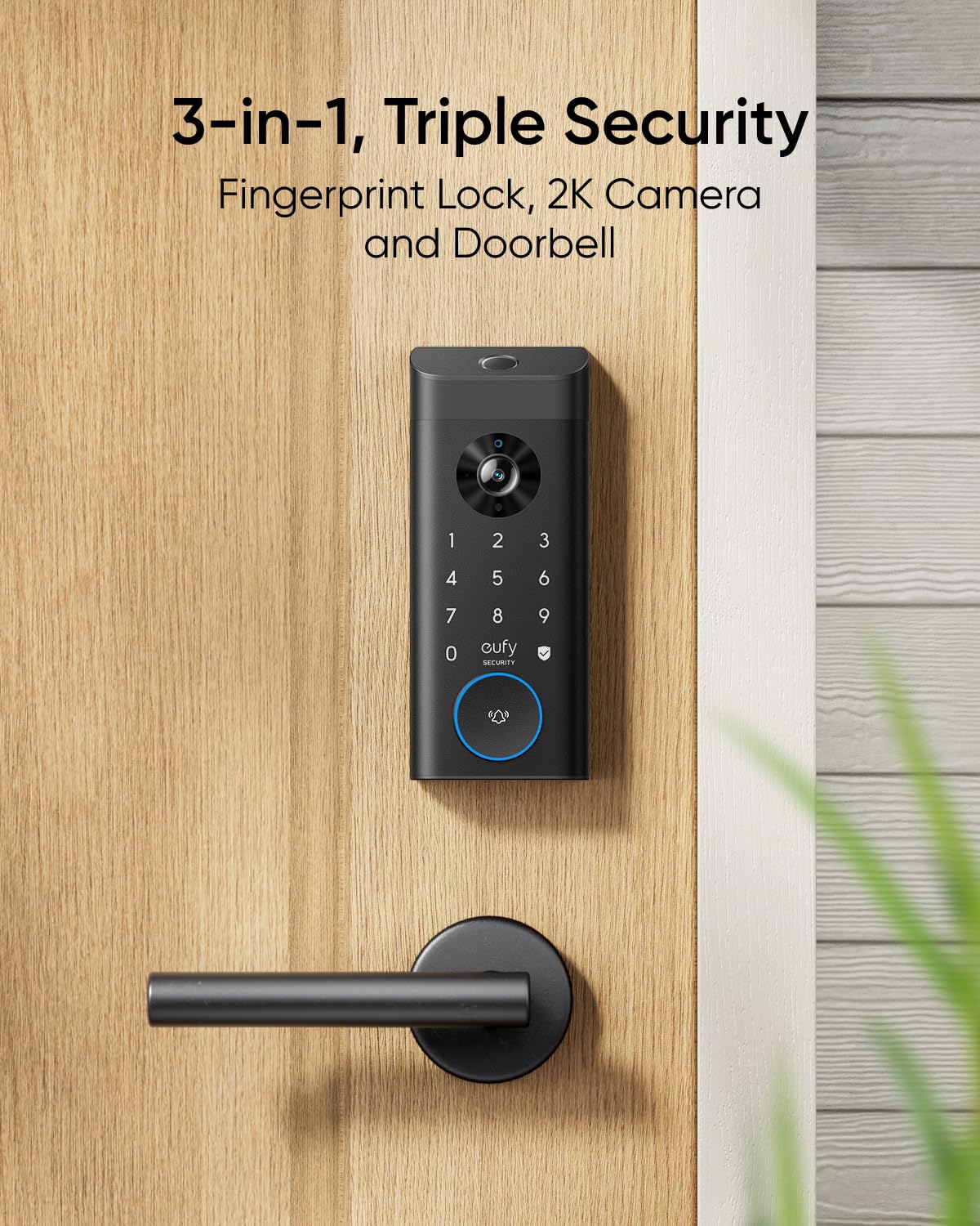 Foto 2 | Vídeo De Seguridad Smart Lock Eufy E330 Con Cámara, Timbre Y Huella Digital - Venta Internacional.