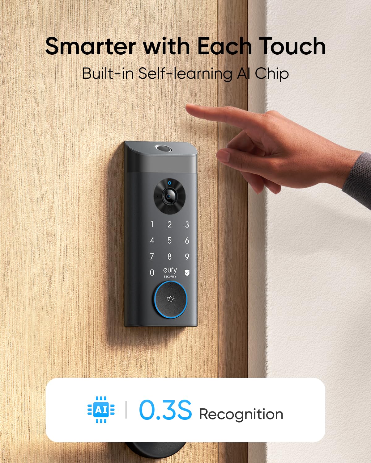 Foto 5 pulgar | Vídeo De Seguridad Smart Lock Eufy E330 Con Cámara, Timbre Y Huella Digital - Venta Internacional.