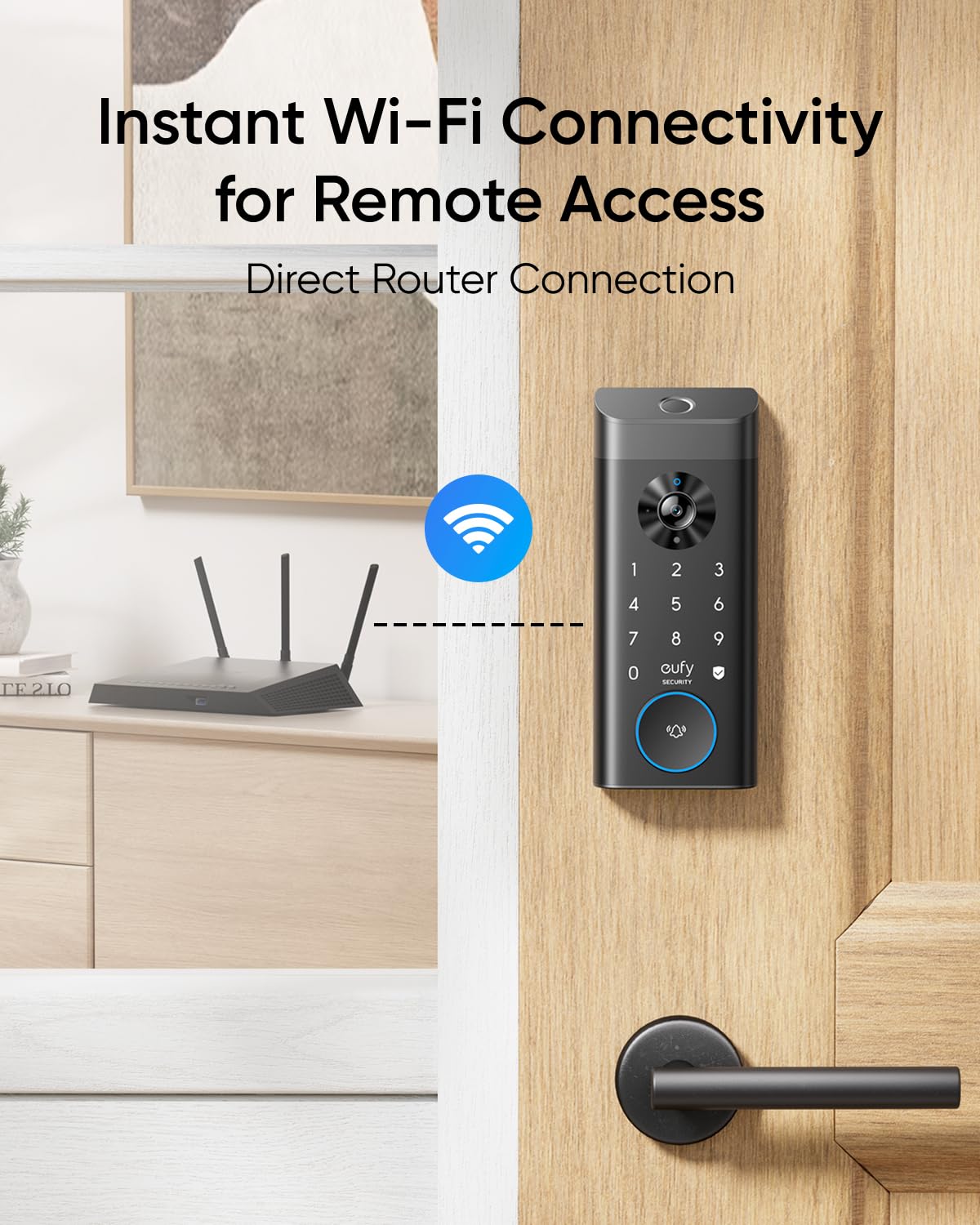 Foto 7 pulgar | Vídeo De Seguridad Smart Lock Eufy E330 Con Cámara, Timbre Y Huella Digital - Venta Internacional.
