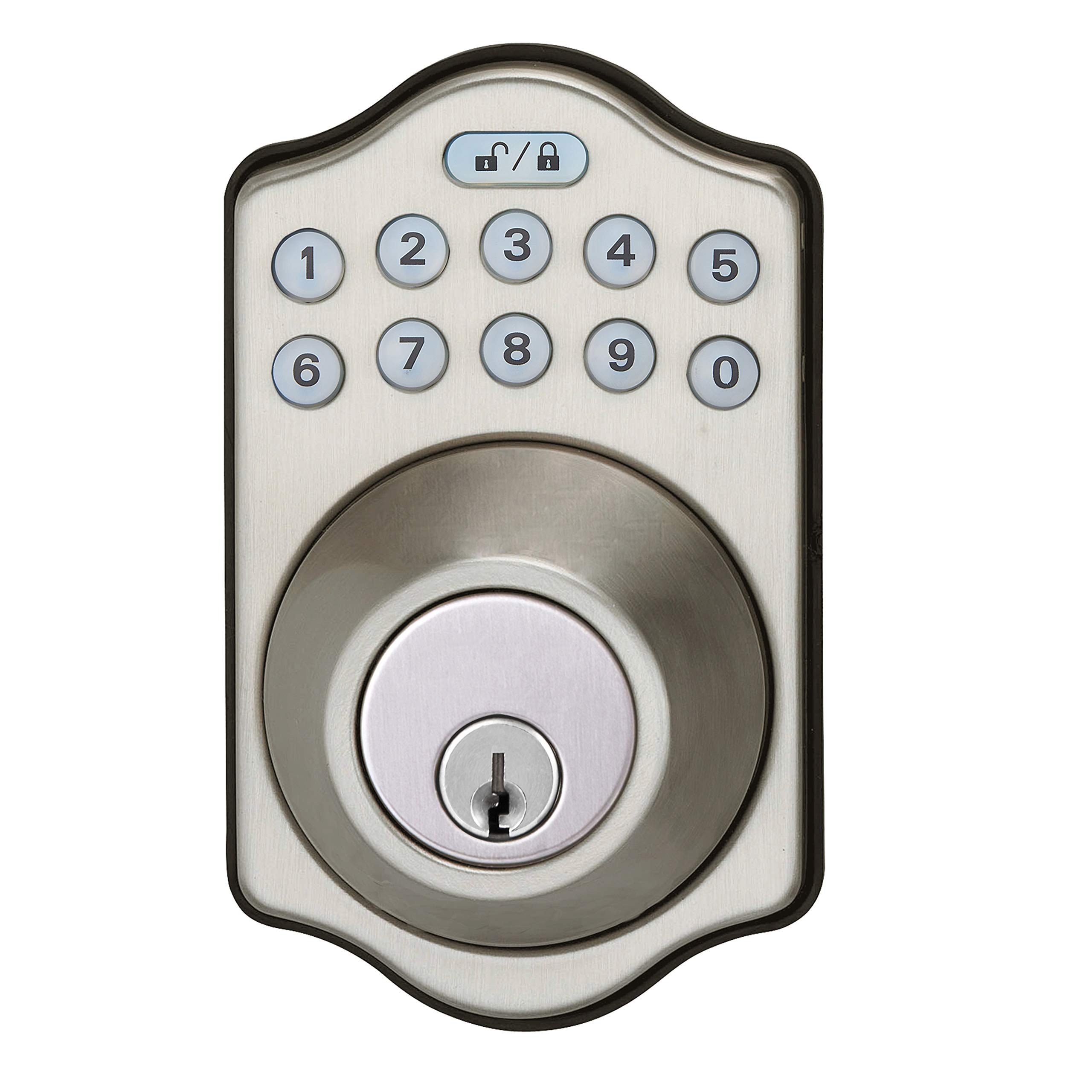 Foto 1 | Cerradura De Puerta Amazon Basics Con Teclado Electrónico Deadbolt, Paquete De 6 - Venta Internacional.