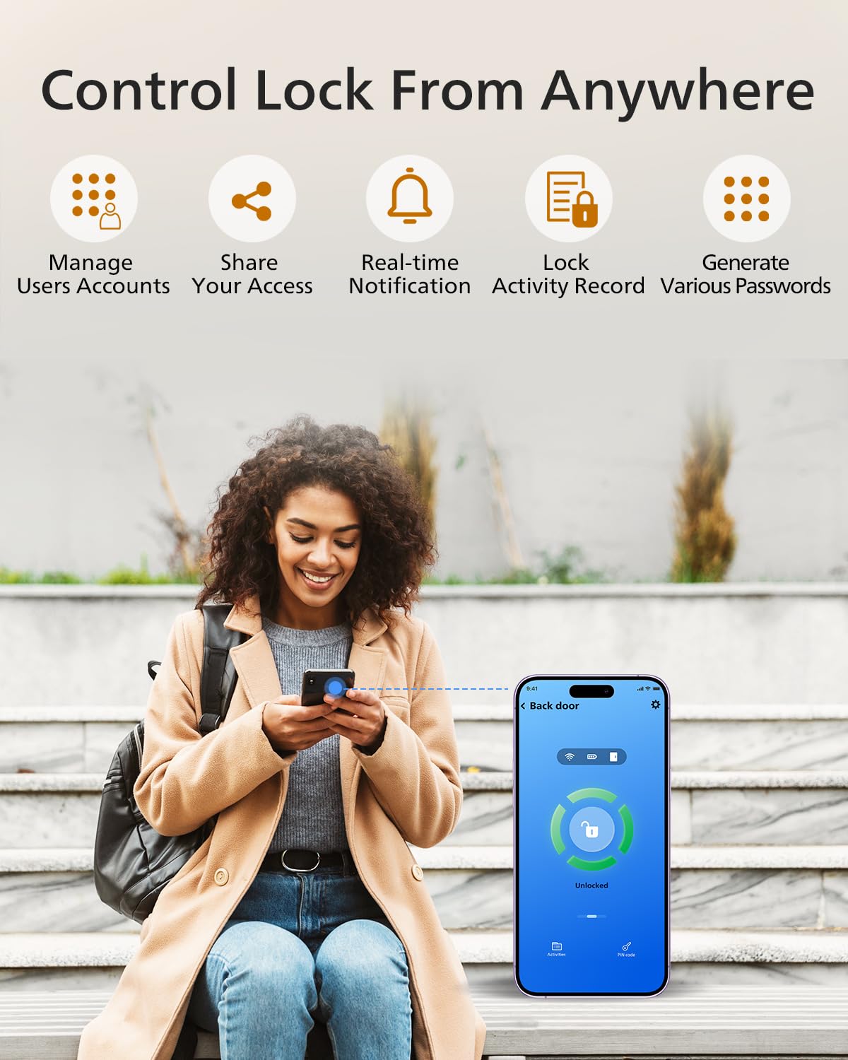 Foto 4 pulgar | Smart Lock Philips Wi-fi Con Asa, Teclado De Entrada Sin Llave - Venta Internacional.