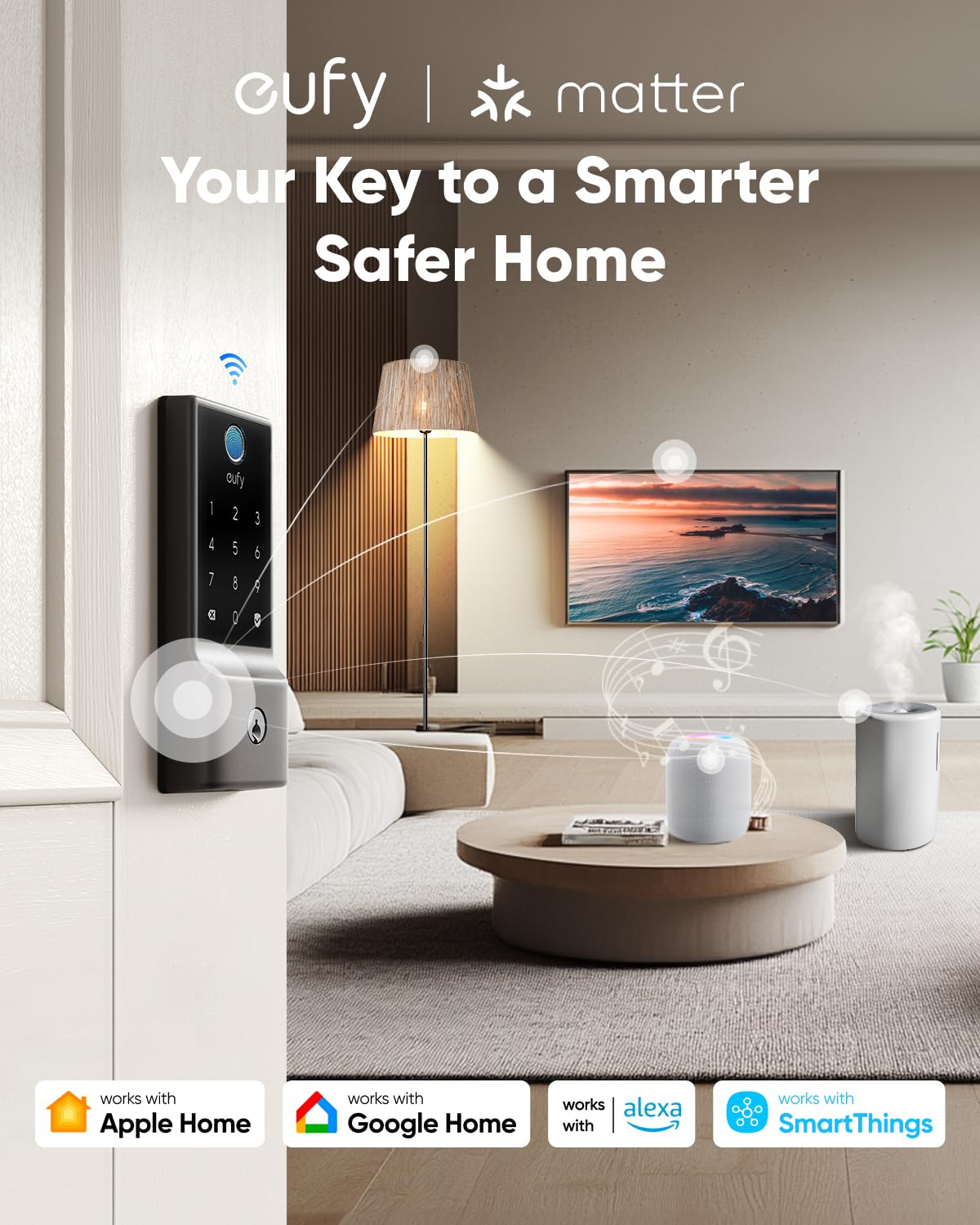 Foto 3 pulgar | Entrada Sin Llave Con Huella Digital Smart Lock Eufy Security E30 - Venta Internacional.