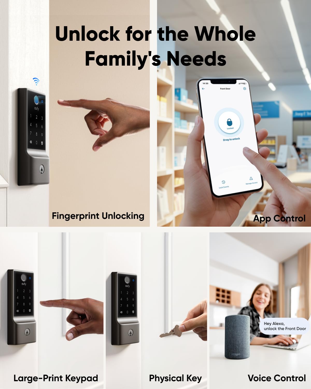 Foto 4 pulgar | Entrada Sin Llave Con Huella Digital Smart Lock Eufy Security E30 - Venta Internacional.