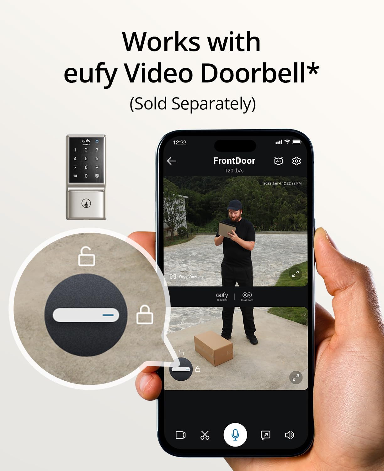 Foto 7 pulgar | Smart Lock Eufy Security C210, Cerradura De Puerta De Entrada Sin Llave - Venta Internacional.