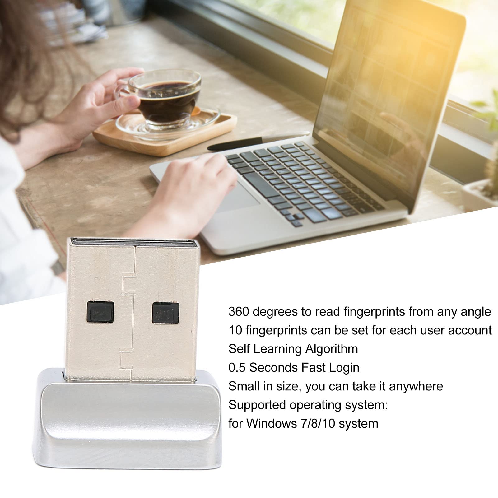 Foto 4 | Lector De Huellas Dactilares Usb Yoidesu U7 Para Pc Con Windows 7/8/10 - Venta Internacional.