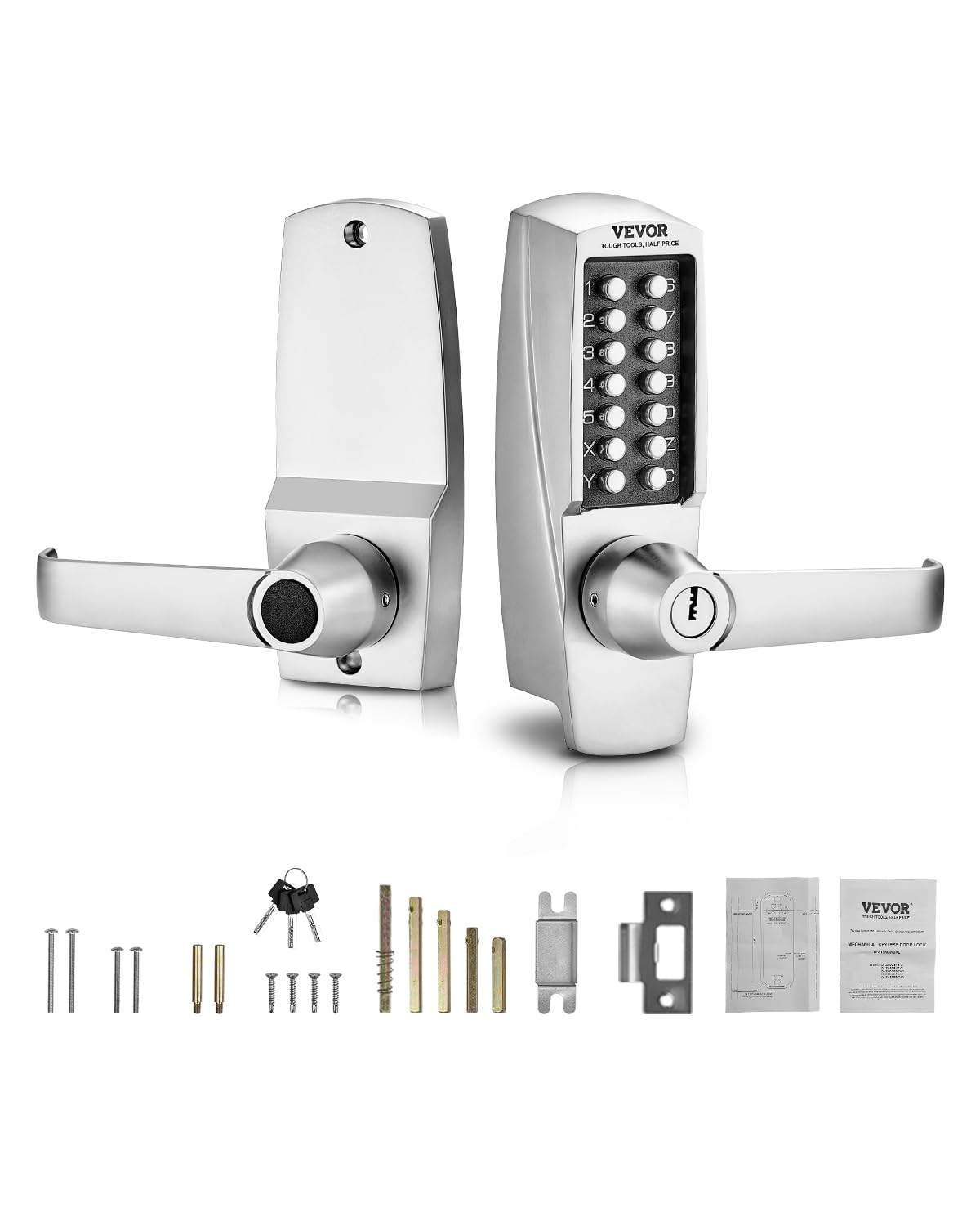 Foto 2 pulgar | Cerradura Mecánica Para Puerta De Entrada Sin Llave Vevor De 14 Llaves Con Manija - Venta Internacional.