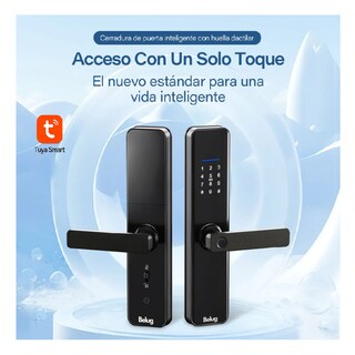 Foto 2 | Cerradura Electrónica Inteligente Alta Seguridad Digital App 5 Maneras Con Alarma Belug, Negro