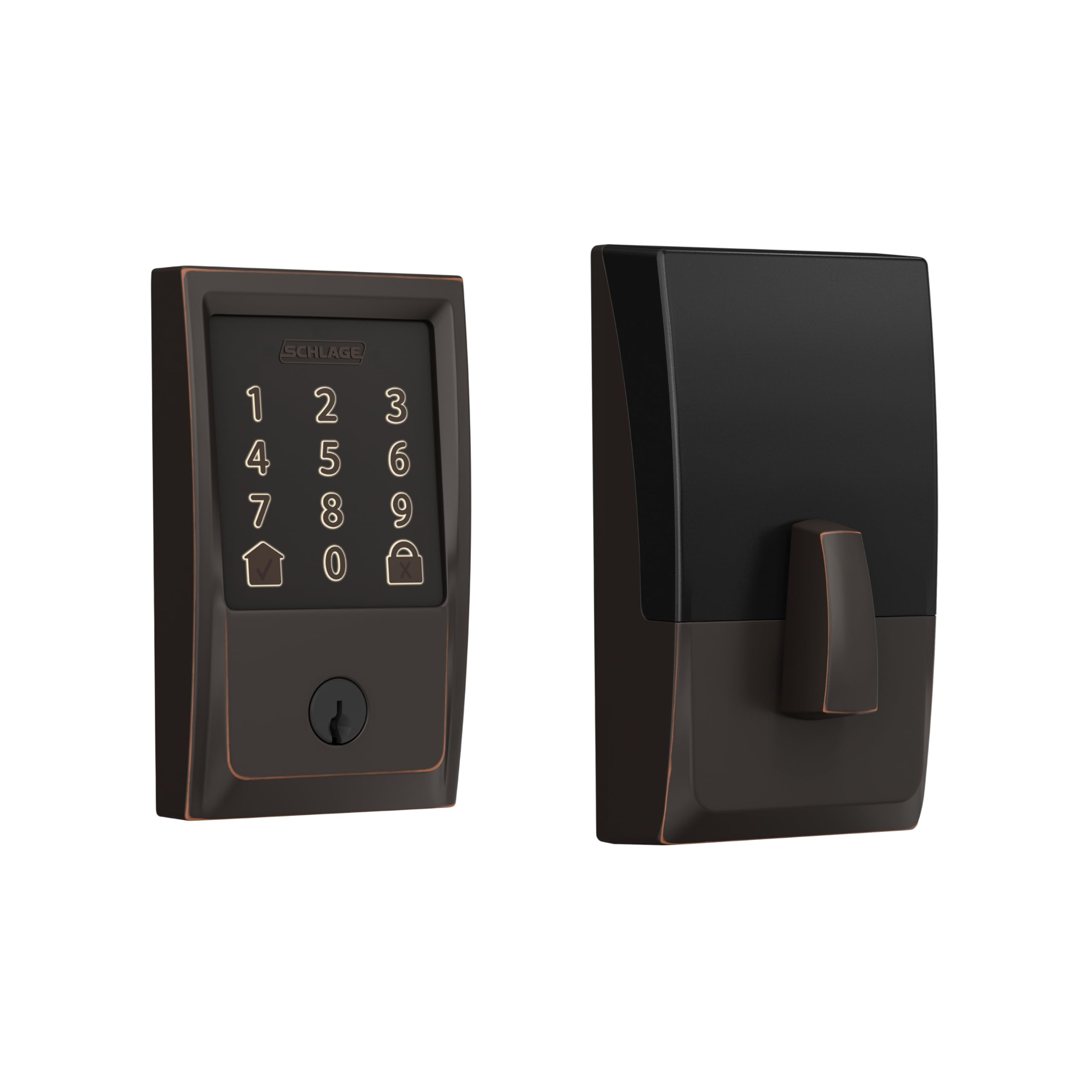 Foto 2 pulgar | Smart Wifi Deadbolt Lock Schlage Encode En Bronce Envejecido - Venta Internacional.
