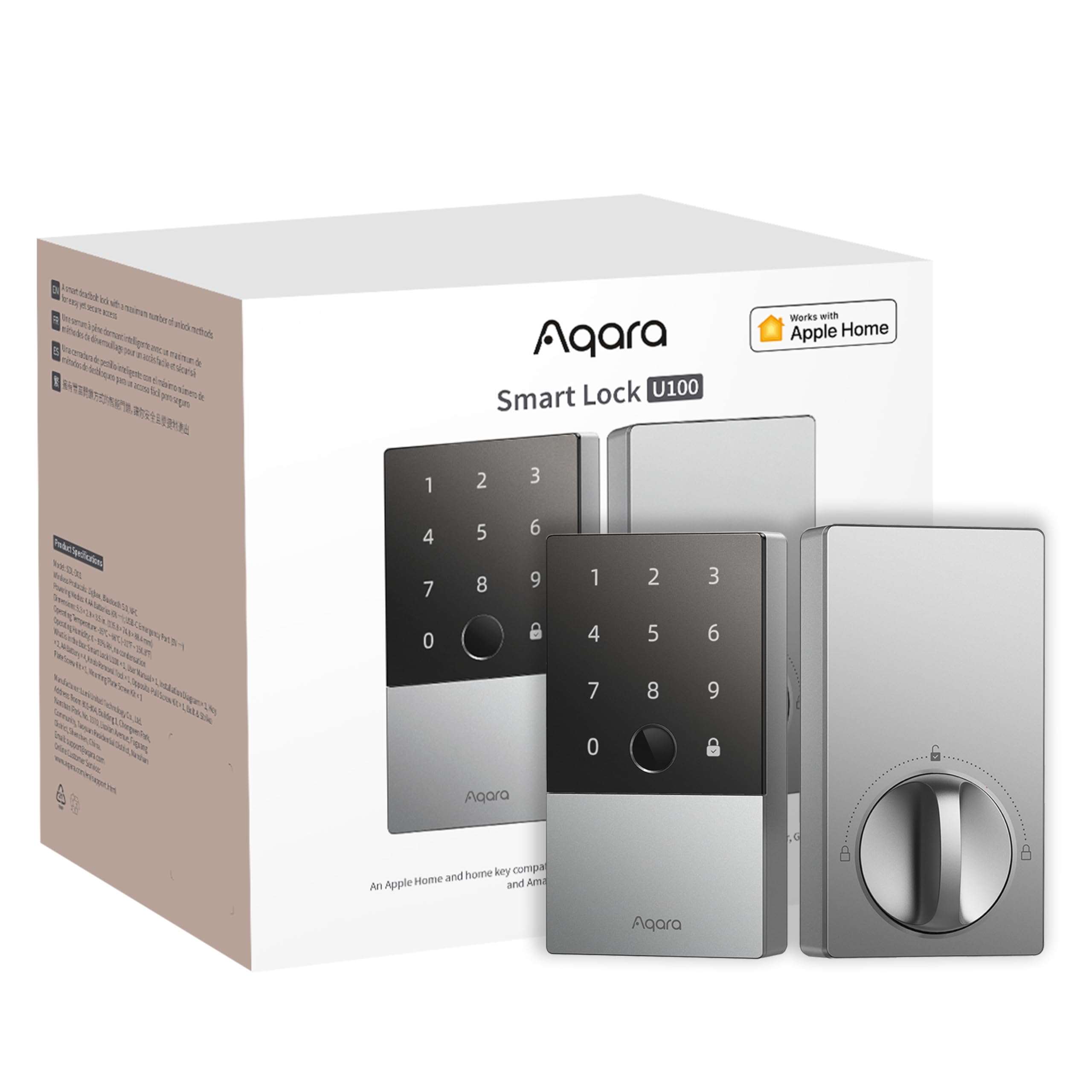 Foto 2 pulgar | Smart Lock Aqara U100 Con Huella Digital Y Entrada Sin Llave, Color Plateado - Venta Internacional.