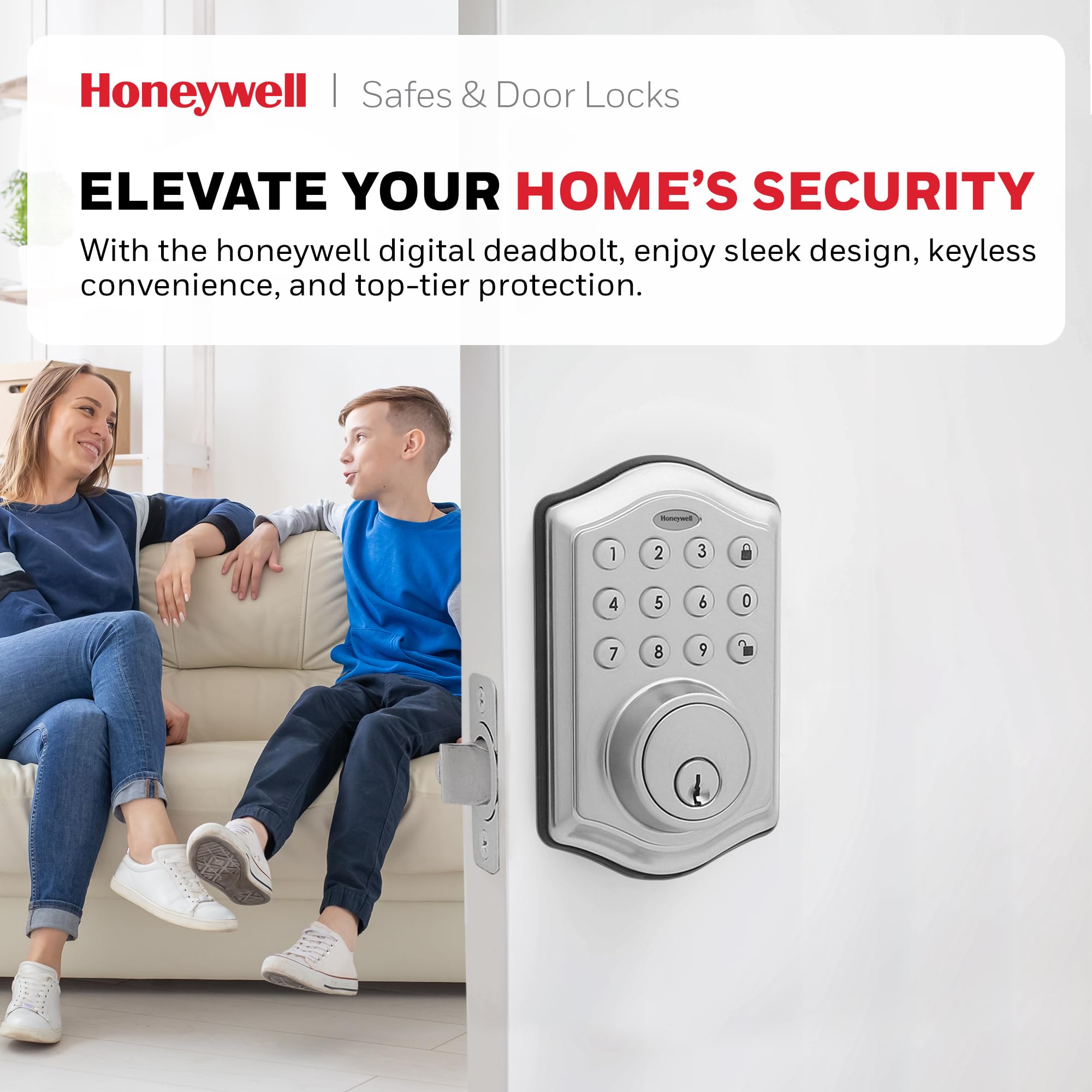 Foto 3 pulgar | Cerradura De Puerta Honeywell, Entrada Sin Llave, Cerrojo Electrónico Inteligente - Venta Internacional.