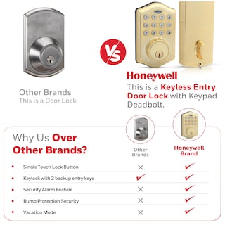 Foto 6 | Cerradura Electrónica Inteligente Honeywell Para Puerta De Entrada Sin Llave - Venta Internacional.