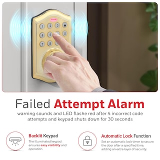 Foto 7 | Cerradura Electrónica Inteligente Honeywell Para Puerta De Entrada Sin Llave - Venta Internacional.
