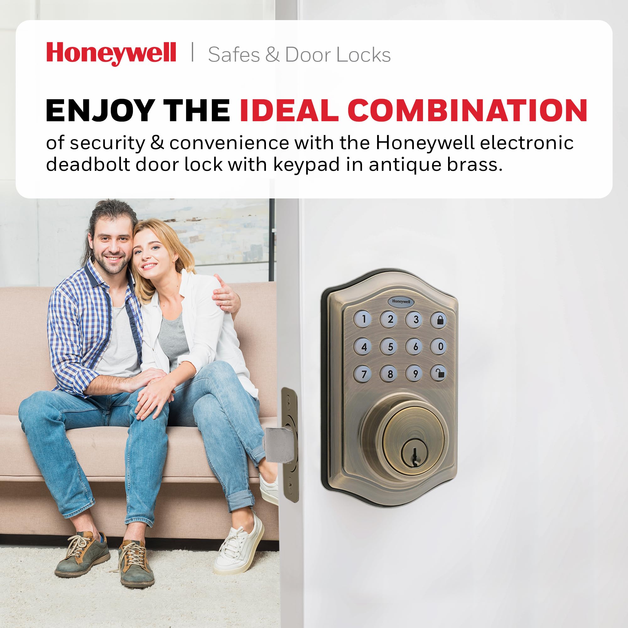Foto 2 | Cerradura De Puerta De Entrada Sin Llave Honeywell Smart Electronic Antique - Venta Internacional.