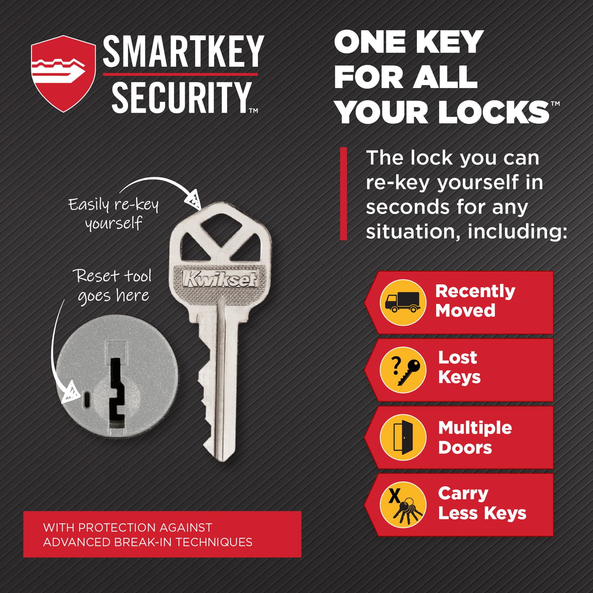 Foto 5 pulgar | Pomo De Puerta Kwikset Pismo Entry Con Cerradura Y Llave, Negro Mate - Venta Internacional.