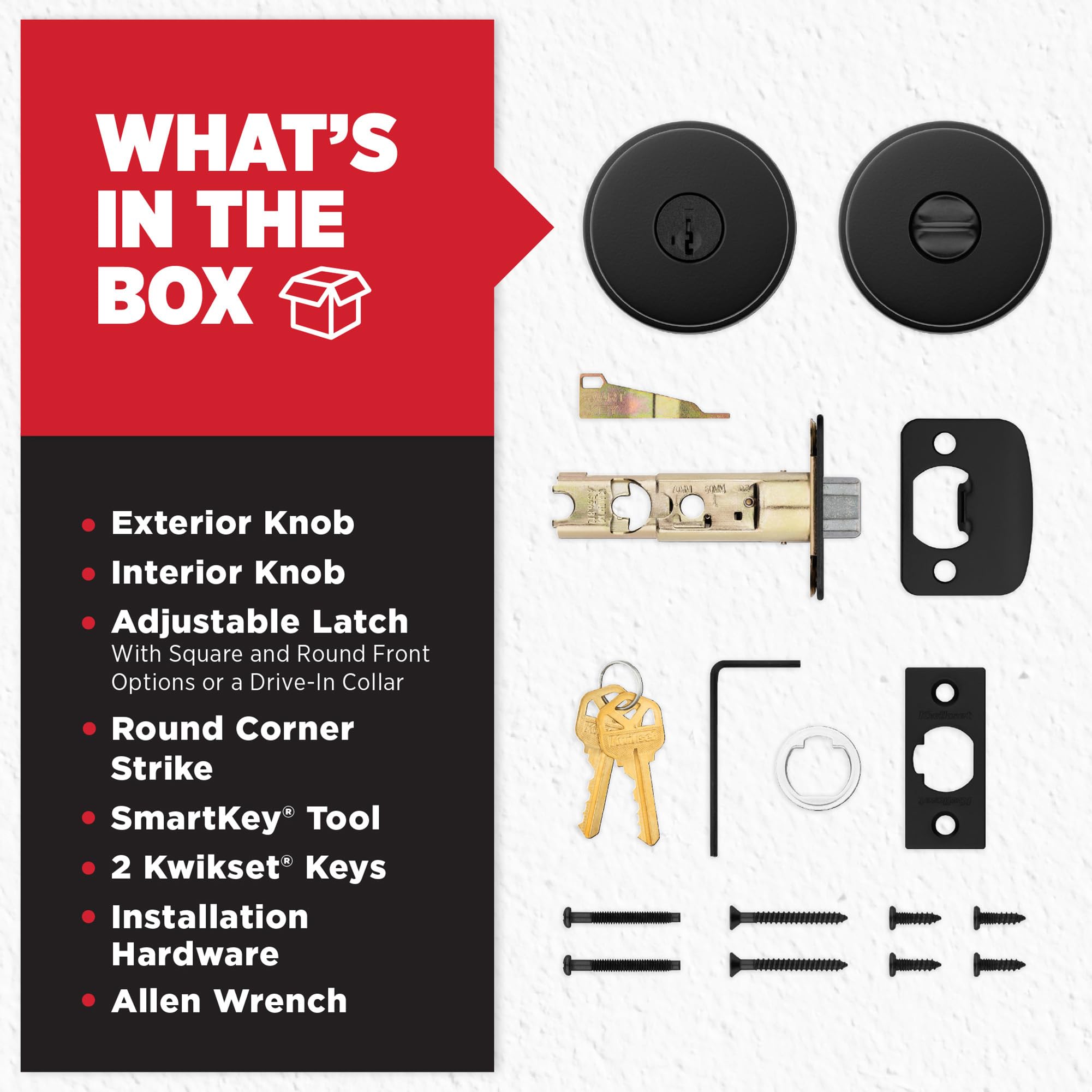 Foto 7 | Pomo De Puerta Kwikset Pismo Entry Con Cerradura Y Llave, Negro Mate - Venta Internacional.