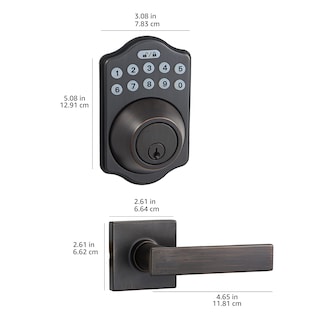Foto 5 | Cerradura De Puerta Amazon Basics Con Teclado Electrónico Deadbolt Bronze - Venta Internacional.