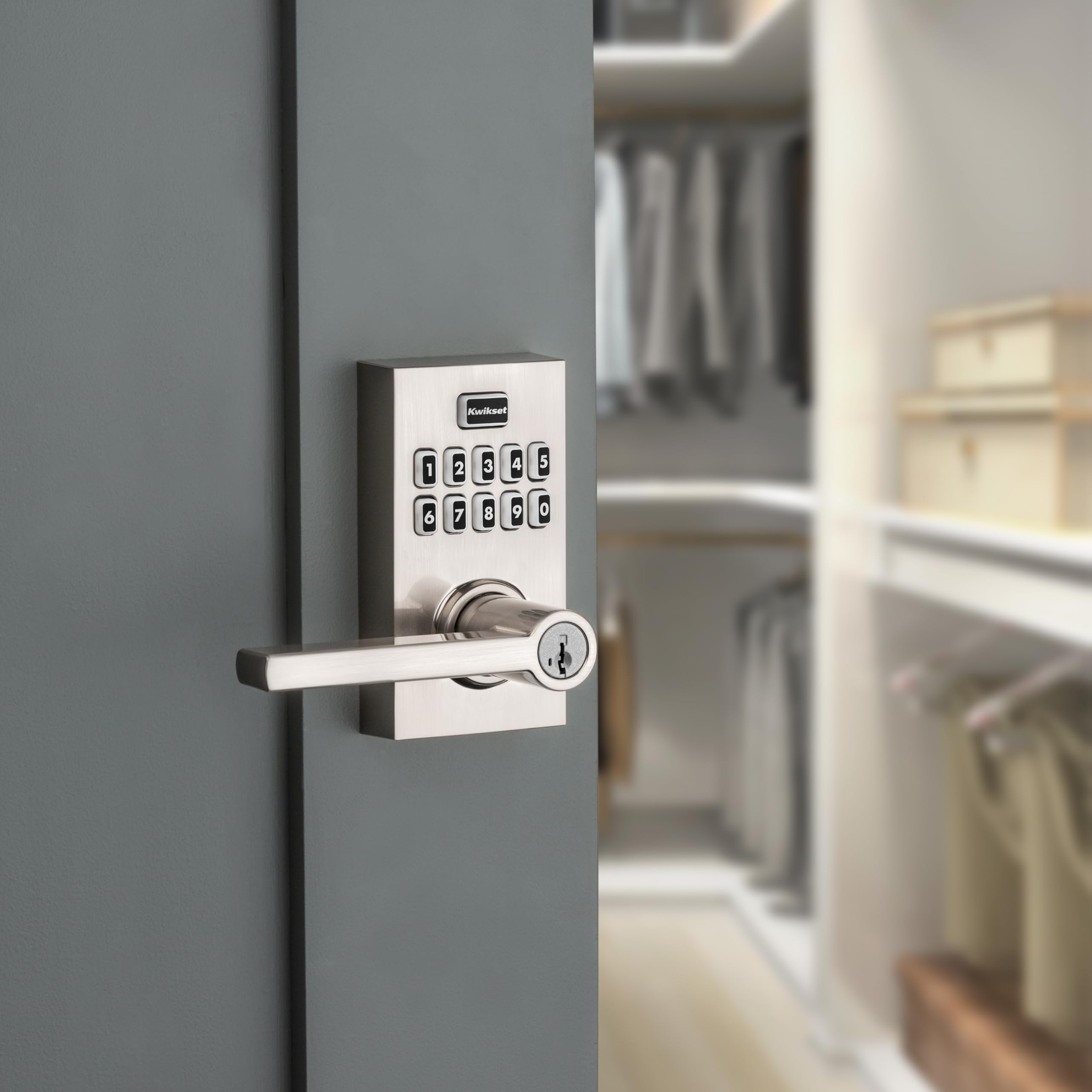 Foto 4 | Bloqueo De Entrada Sin Llave Con Teclado Kwikset Smartcode 917  Níquel Satinado - Venta Internacional.