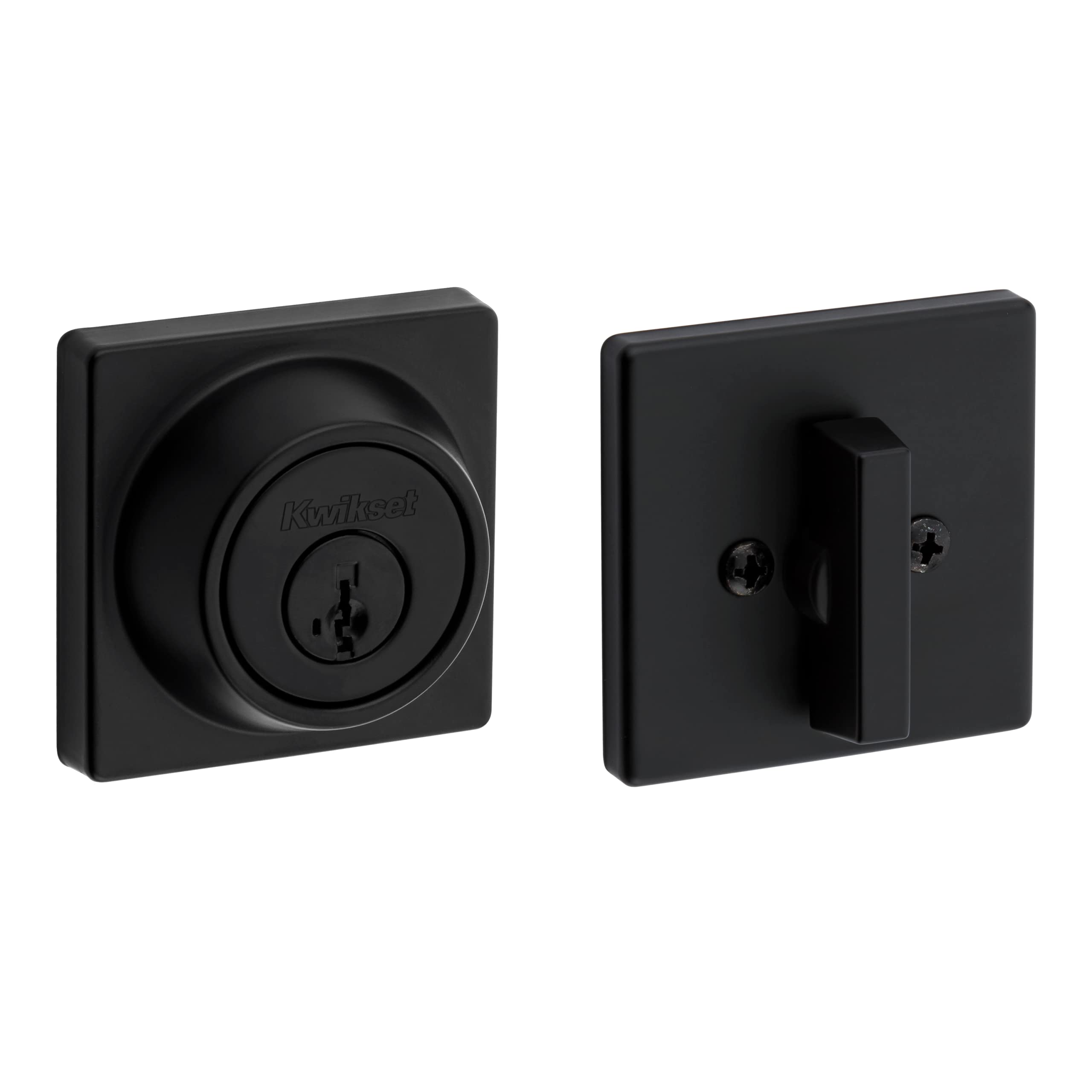 Foto 2 pulgar | Deadbolt Lock Kwikset 660  Contemporáneo  Negro Mate - Venta Internacional.