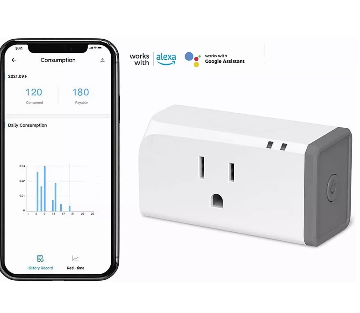 Foto 2 | Enchufe Inteligente Wifi Control Voz 15a Contacto Blanco