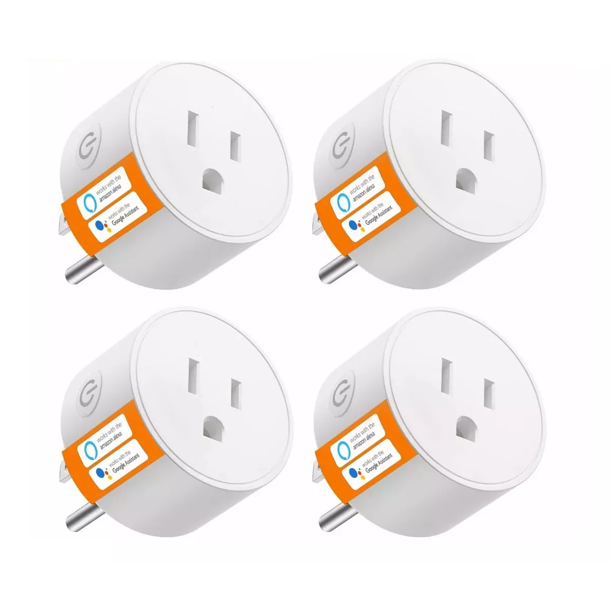 Foto 2 pulgar | Kit Enchufe Inteligente Wifi Smart Plug Alexa Smart Life 4 Uds  Eo Safe Imports Esi-9670 Blanco