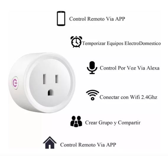 Foto 3 pulgar | Enchufe Inteligente para Alexa Google Home