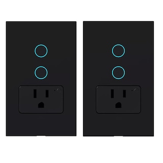 Foto 1 | Apagador Con Enchufe Wifi Inteligente 2botón Interruptor 2pc Eo Safe Imports Esi-12634 Negro