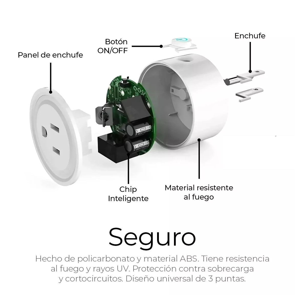 Foto 5 pulgar | Enchufe Inteligente Wifi Smart Plug Alexa Google Home 3 Piezas