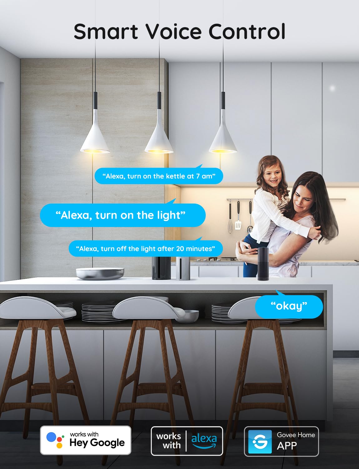 Foto 2 | Paquete De 2 Unidades Smart Plug Govee Wifi Work Con Alexa Y Google Assistant - Venta Internacional.