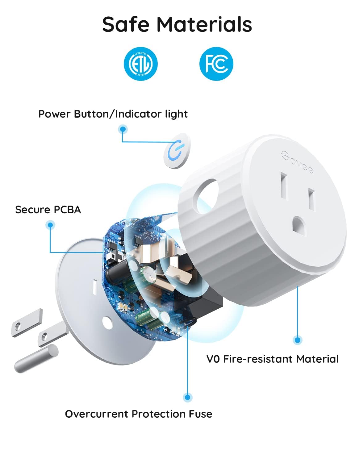 Foto 6 pulgar | Paquete De 2 Unidades Smart Plug Govee Wifi Work Con Alexa Y Google Assistant - Venta Internacional.