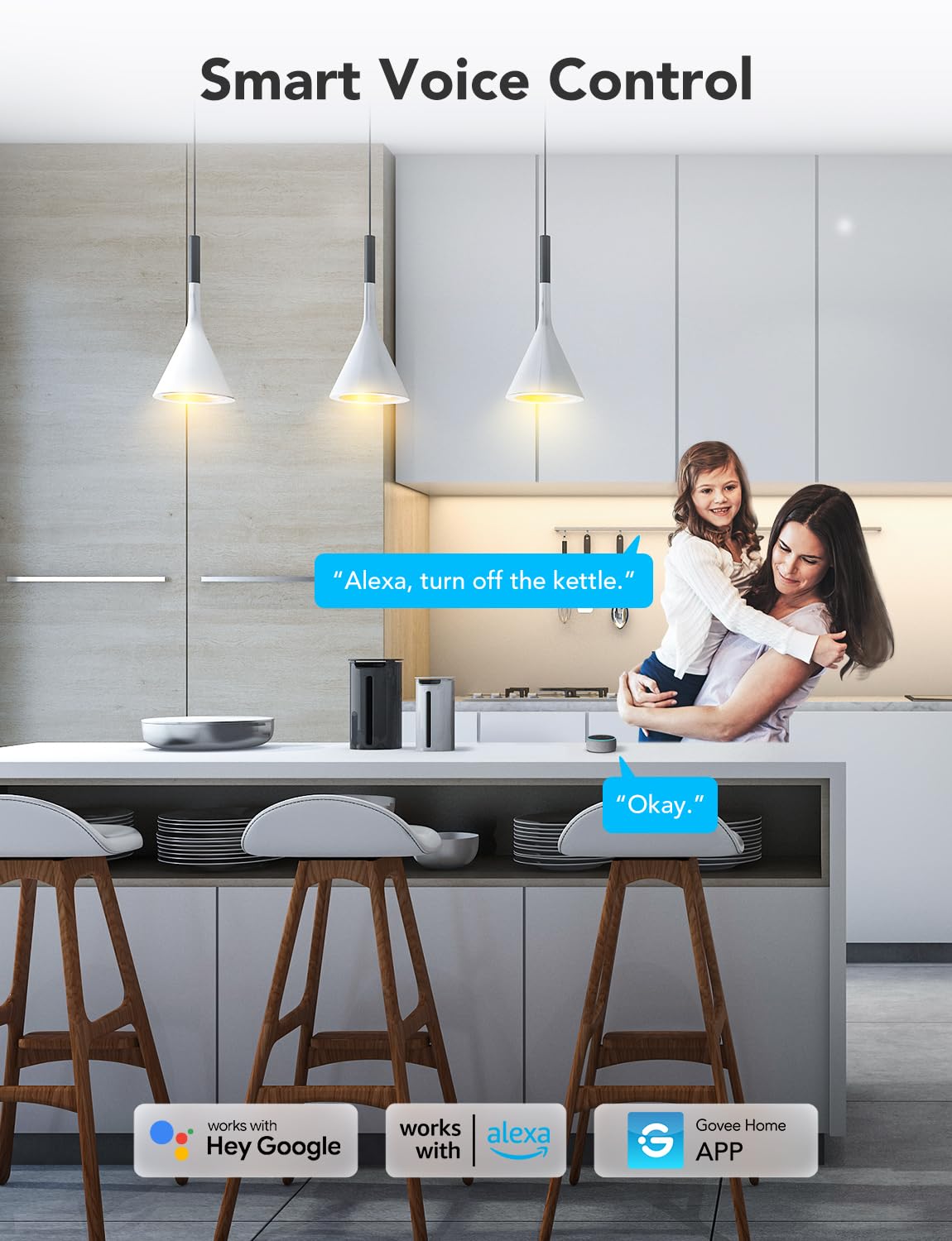 Foto 4 | Enchufe Inteligente Govee Con Monitoreo De Energía Wifi Alexa Google - Venta Internacional.