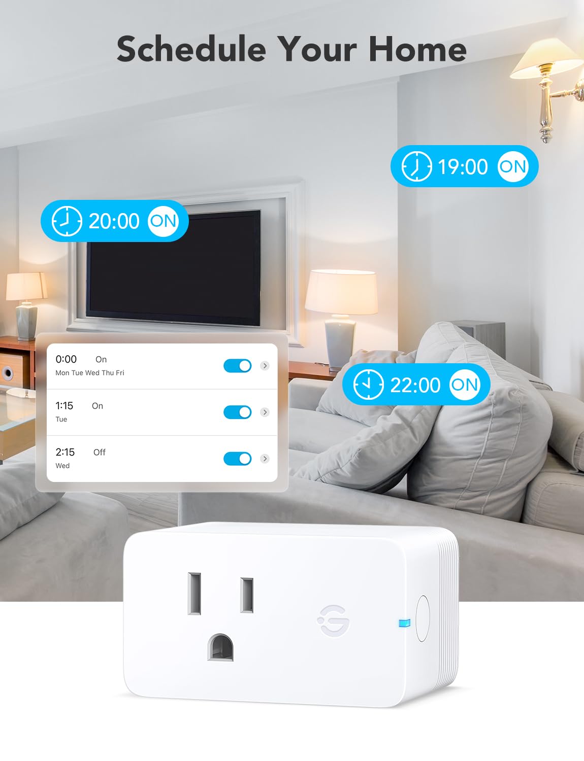 Foto 7 pulgar | Enchufe Inteligente Govee Con Monitoreo De Energía Wifi Alexa Google - Venta Internacional.