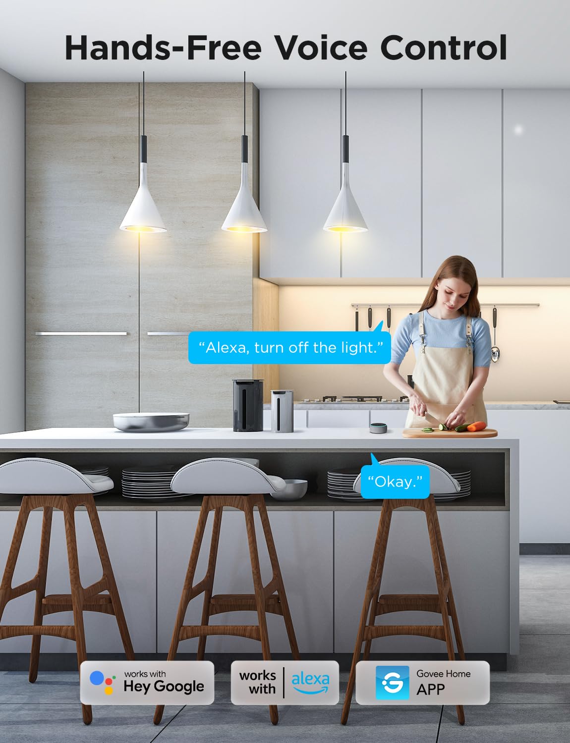 Foto 4 | Enchufe Inteligente Govee Matter Wifi Y Bluetooth Alexa Google Pack 2 - Venta Internacional.