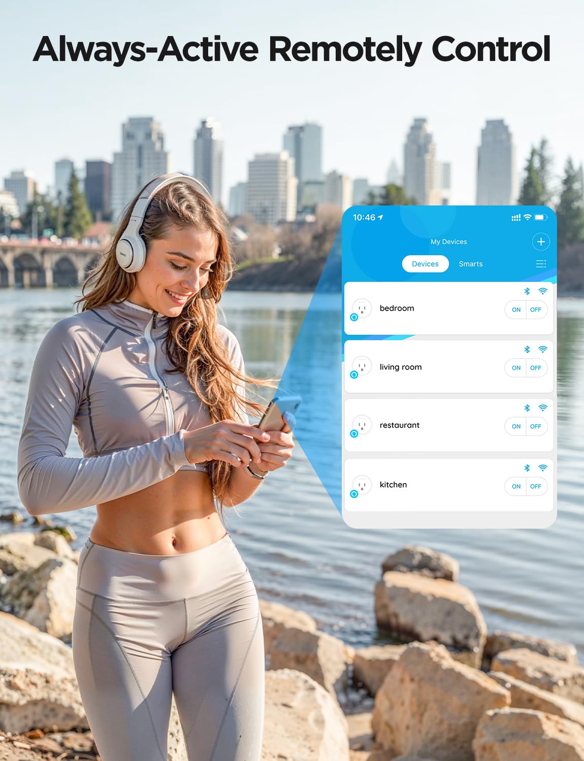 Foto 5 | Enchufe Inteligente Govee Matter Wifi Y Bluetooth Alexa Google Pack 2 - Venta Internacional.