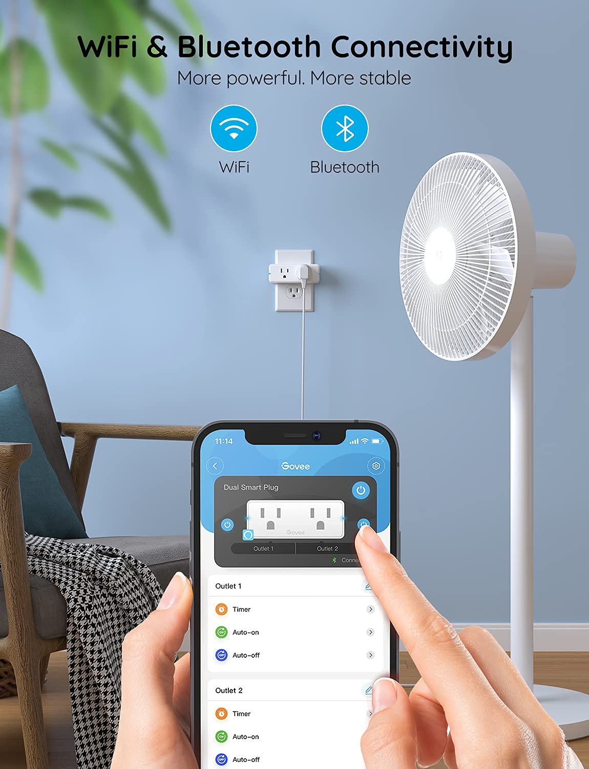 Foto 7 | Smart Plug Govee, Doble Toma Wifi Bluetooth De 15 A, Paquete De 2 - Venta Internacional.