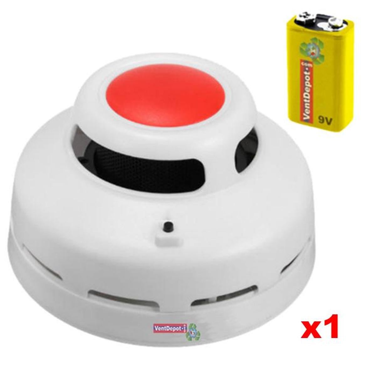 Foto 1 | Sensor De Humo Con Alarma Visual Ventdepot Mxsmo-0011 Piezacolor Blanco