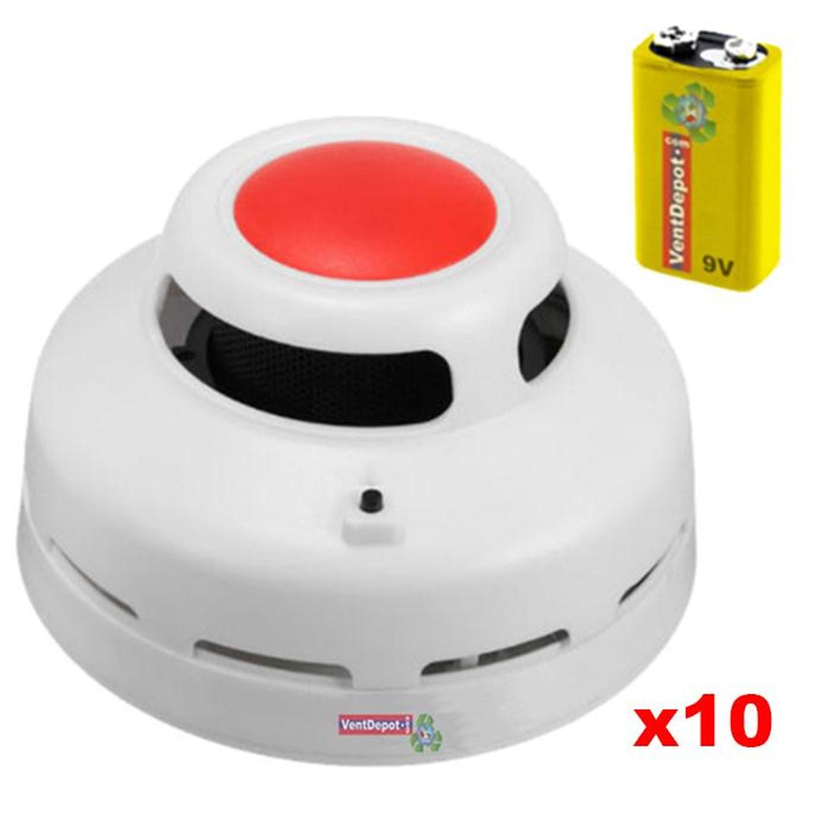 Sensor De Humo Profesional Ventdepot Mxsmo-0033 Piezascolor Blanco