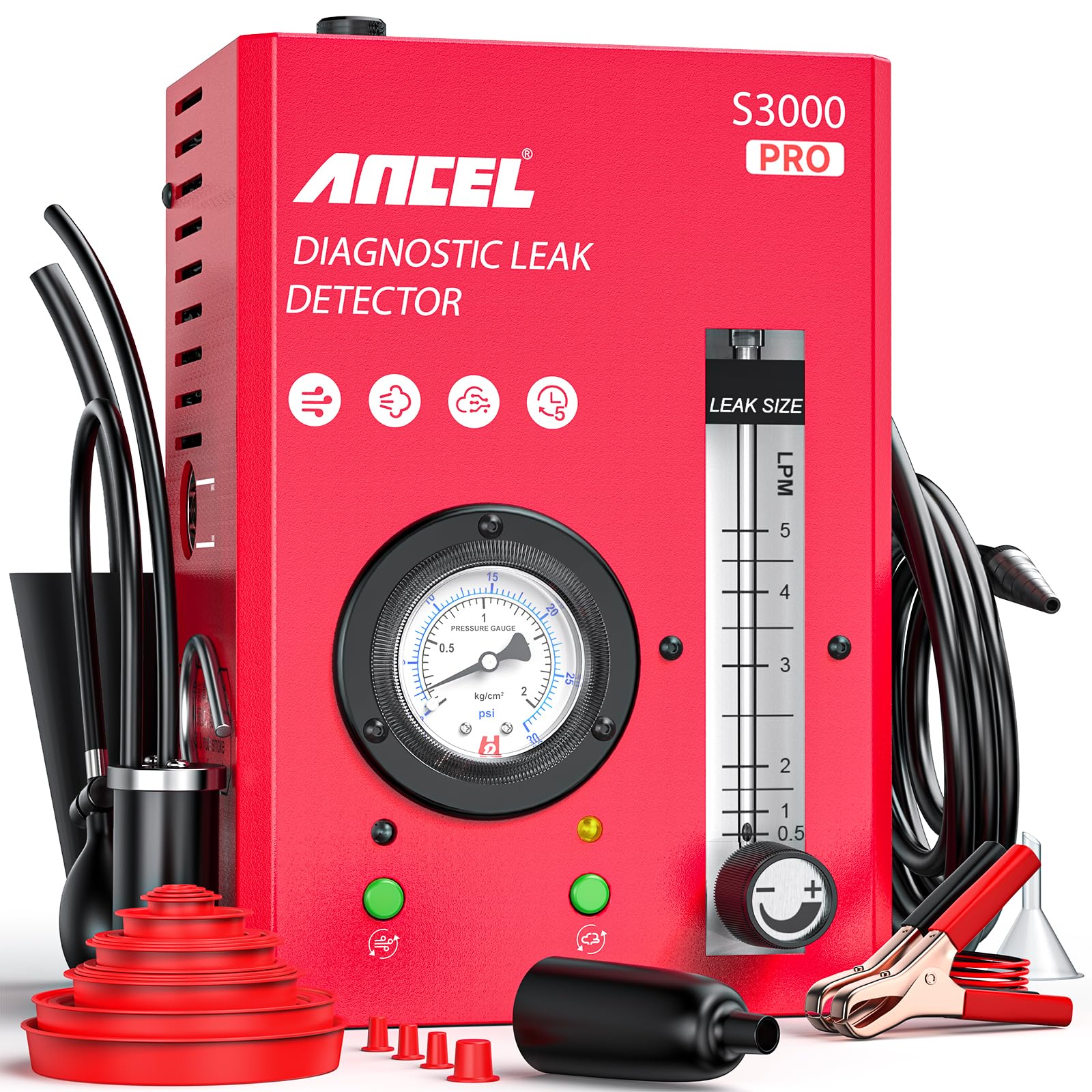 Máquina De Humo Automotriz Ancel S3000 Pro Con Bomba De Aire - Venta Internacional.