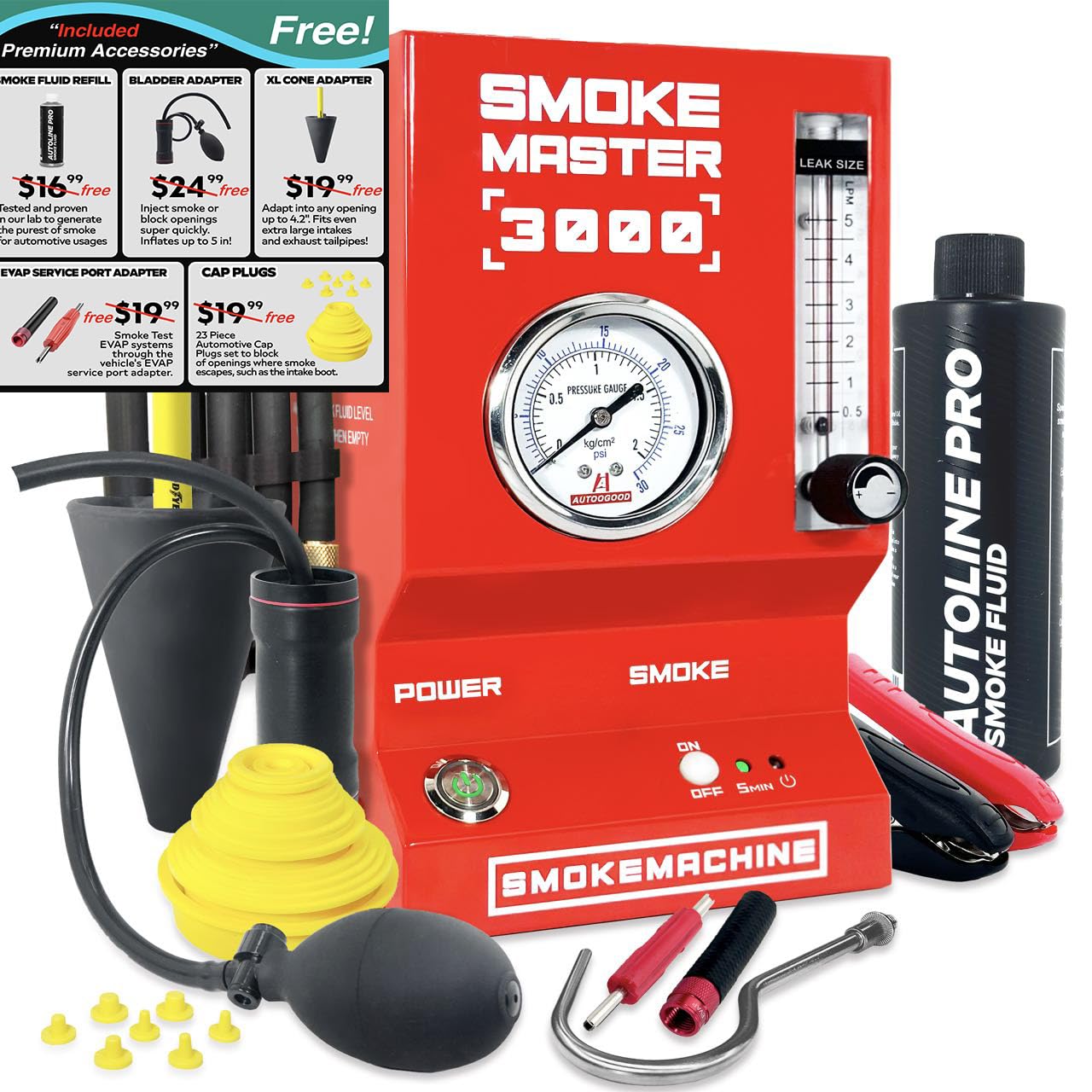 Foto 2 pulgar | Detector De Fugas Autoline Pro Modelo 3000 Evap Para Máquinas De Humo Automotrices - Venta Internacional.