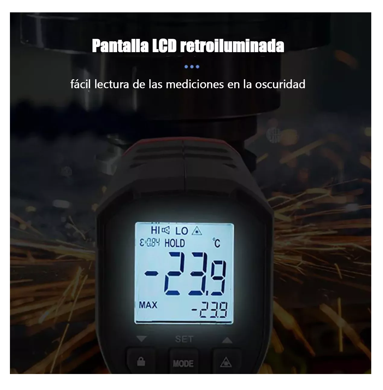 Foto 5 | Termometro Infrarrojo Belug Industrial Uni-t, Punto Láser Redondo