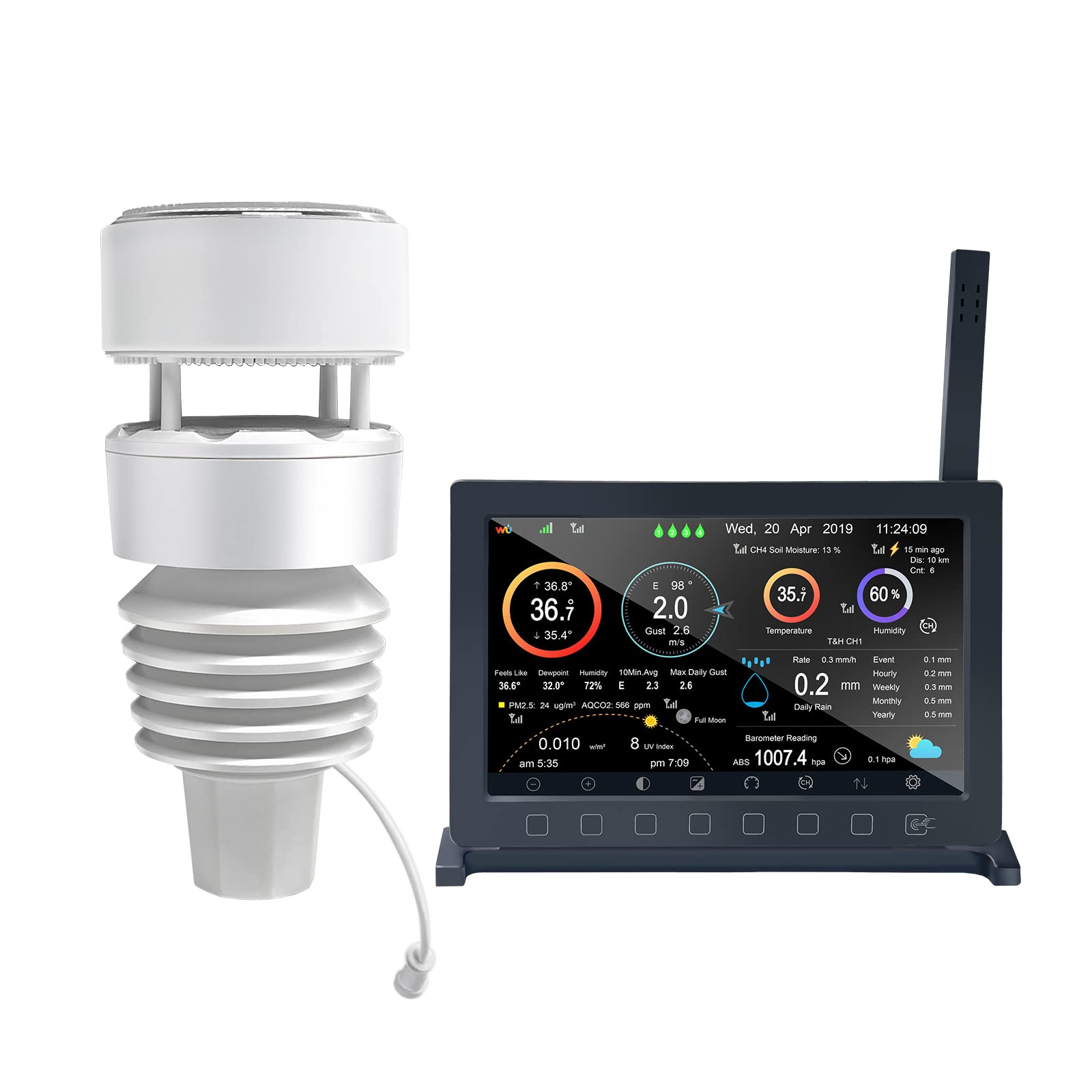 Foto 2 pulgar | Estación Meteorológica Ecowitt Wittboy Pro Hp2564 Con Pantalla Tft De 7 Pulgadas - Venta Internacional.
