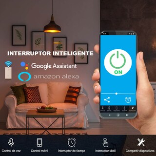 Foto 6 | Interruptor Aksi 124902 Wifi Inteligente de Luz de Pared 2 Apagadores
