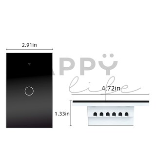Foto 7 | Interruptor Inteligente Wifi Happy Life 1 Vía Compatible Alexa y Google Home color Blanco