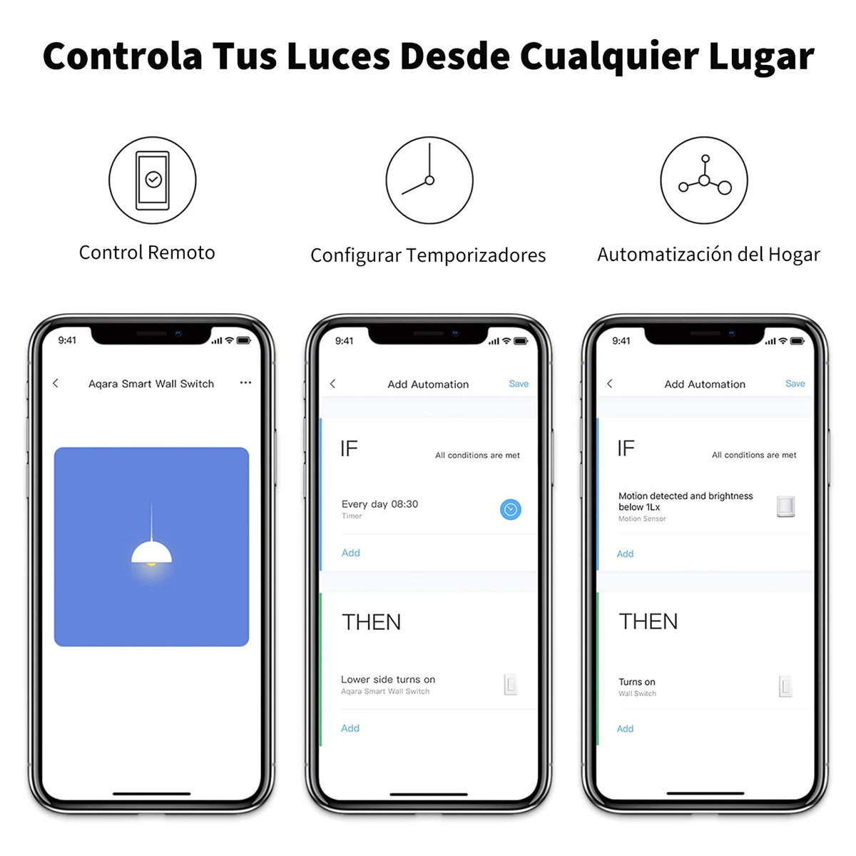 Foto 6 pulgar | Interruptor de Luz Inteligente Aqara sin Neutro un Apagador Compatible con Homekit Google Alexa y Smartthings